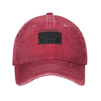 Classic Retro Boombox  Artistic Style Baseball cap WearResistant And Durable American Street Style Denim Outdoor Hat One Size