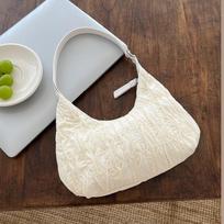 Cream White Fairy Pleated Underarm Bag Simple Design Women's Sweet Cool Hobos Shoulder Bags Female Small Tote Purse Handbags smėlis