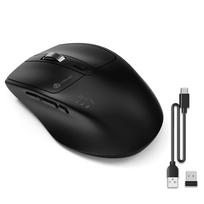 iClever Wireless Mouse, Bluetooth Mouse, Type-C Rechargeable, Silent, Dual Mode, Multi-Pairing (Up to 3 Devices), 4-Stage DPI (800120016002400),
