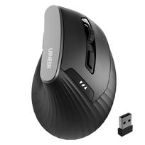 Wireless Mouse - 2.4GHz Wireless Connection, Vertical Design, Rechargeable, Ergonomic Design, 4-Level DPI Adjustment (800-2400) and Battery Level