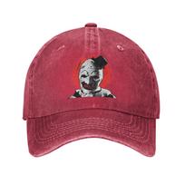 Vintage The Terrifier Screenprint Smile Art the Clown Baseball Caps Unisex Style Distressed Washed Headwear  Outdoor Hats Cap One Size