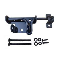 Solid Construction Door Lock Black Iron Bolt Sliding Lock  Wood Fence Square Hole