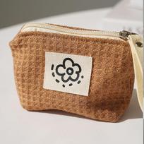 Cute and Minimalist Waffle Style Zero Wallet with Red Envelope for Ladies, New Compact and Portable Bag ruda