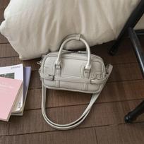 American Vintage Y2K PU Leather Stitching Line Shoulder Bag Crossbody Bags Handbag WalletLarge-capacity Storage Bag Woman Bags pilka spalva