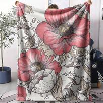 Bouquet of Tulips Throw Soft Flannel AC Blanket Lightweight Summer Nap Throw Cozy  Blanket for Sofa Bed Travel Home 75cm x 90cm