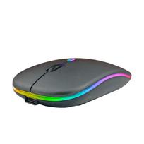Bluetooth Mouse, Bluebyte Multi-Device Mouse, 2.4GHz & Bluetooth (BT5.2 + 2.4G), Rechargeable RGB Chroma Backlight LED Wireless Mouse, Seven-Color