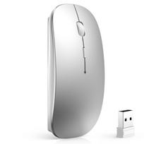 Bluetooth Micro-B Rechargeable Wireless Mouse, 2.4GHz Optical, 3dpi Switchable, Silent, Slim, Compact, High Precision, Ambidextrous Design, Portable,