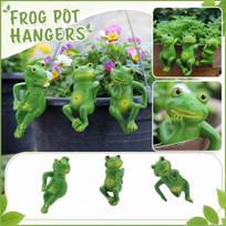 Set of Three Small Resin Frog Figurines for Garden Patio Yard Bonsai Terrarium Decoration Creative Cartoon Animal Hanging Pot Ornaments one size žalia