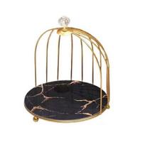 Easy to Clean Bird Cage Jewelry Rack Waterproof Desktop Display Stand Iron Storage Holder  Washroom Style 2