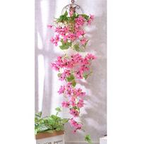 Elegant Artificial Winter Jasmine Fake Hanging Silk Flowers Vine For Exquisite Wedding And Party Decorations tamsiai rausva spalva