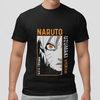 Naruto T-Shirt Uzumaki Anime Graphic Tee Unisex Casual Black Streetwear Top L