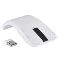 2.4GHz Foldable Wireless Arc Touch Mouse for PC Notebooks with USB Receiver (White)