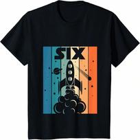 Kids 5th Birthday Astronaut Balloon Planet 5 Year Old Boy T-Shirt S įvairiaspalvis