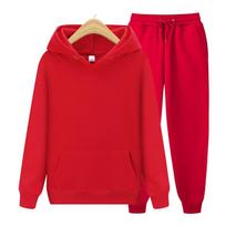 Unisex Fleece Tracksuit Set with Hoodie and Jogger Pants for Autumn/Winter S