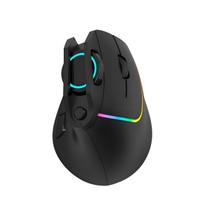 Ergonomic Wireless Rechargeable Mouse, Vertical Design, Large Size, 11 RGB Lighting Modes, Multifunctional Dial, 80012001600240036004800 DPI