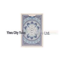 Texas Hold'em Waterproof Frosted Plastic Playing Cards - Large Font, Thickened, Anti-Fold, Washable PVC Bridge Cards 100 cards mėlyna