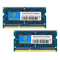 DDR3 1066MHz PC3-8500 2 modules x 4GB SODIMM 2Rx8 DDR3 1066 PC3-8500S 1.5V CL7 Notebook PC Memory