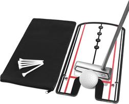Golf Putting Mirror - Alignment Training Aid with Laser-Engraved Lines for Eye Ball & Putter Alignment Portable Putting Practice