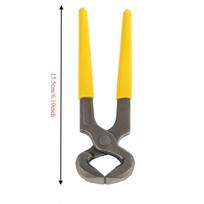 Carbon Steel Nail Extractor Plastic Grip Hoof Nipper Trimmer Fastener Remover Pliers  Woodworking 6 inches