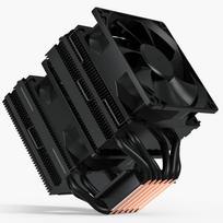upHere CPU Cooler, Side-Flow Type, Air Cooling, Dual 92mm Fans, 6 Hit Pipes, Quiet Operation, AM4 Compatible, Intel LGA17001200115X Compatible, Black