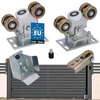 Kotarbau® 5 ratukų metalinių stumdomųjų vartų vežimėlių rinkinys, 80 x 80 mm profilis