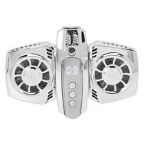 RGB Phone Cooler, Semiconductor Mobile Phone Cooling Fan with Dual Cooling Chips, Portable Mobile Phone Radiator Cooling Case for iOS, Android,