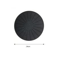 Indukcinės plokštės stiklo pluošto silikoninė apsauginė danga 24cm juoda
