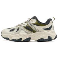 Xtep Volcano 2.0 Fabric Synthetic Leather Comfortable Fashion Durable Lightweight Low-Top Dad Shoes Men sneaker Beige Black 975319320015-7 39