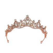 Elegant 18th Birthday & Wedding Crown Headdress auksas/balta