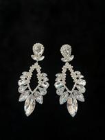 French Luxury Rhinestone Water Drop Ear Clips for Non-Pierced Ears – Shiny Women's Dangle Earrings