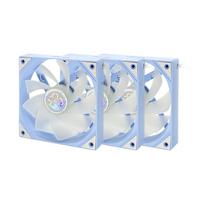 Yeston Sakura ARGB LED 120mm High Performance, 4-pin, 1700RPM Silent, High Airflow, Red LED Case Fan for PC Cases, Reverse Cooling Fan, Triple Pack