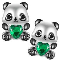 Kolczyki Srebrne Kolczyki Dla Dziewczynki Panda Srebro 925 Kolczyki Trusky