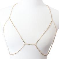 Rhinestone Halter Necklace and Claw Chain Bikini Body Jewelry auksas