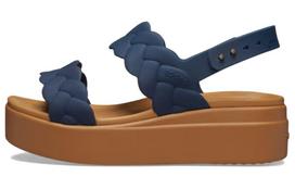 Crocs Brooklyn Austos Platformos Sandalai 'Mėlyni Rudi' Moteriški 209977-410 38-39 black