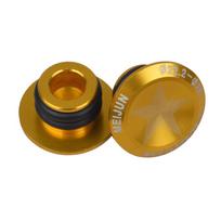 1 Pair MTB Bike Aluminum Alloy Handlebar Bar Grip End Plugs Stoppers Caps auksas