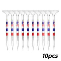 10Pcs Long Golf Tees Bulk Unbreakable 8.3CM Transparent Reduces Friction and Side Spin Golf Accessories balta