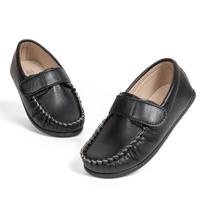 Kids' Breathable Velcro Leather Shoes – Soft, Comfortable Rubber Sole for Boys (Small & Medium Sizes) Size 25, Insole 15.5 cm, 178.6g