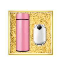 350ml Temperature Control Mug & Hand Warmer Gift Set rožinė