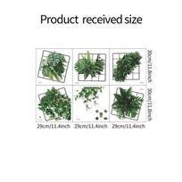6pcs Vinyl Bonsai Wall Stickers Tropical Green Plant Rose Tulip Wallpaper Modern Tile Wall Sticker Mural for Home Room Decor (as the picture,29x30cm 6pcs)
