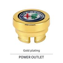 Car Cigarette Lighter Cover DustProof Decoration Cap For Alfa Romeo 147 159 Giulietta GT Volante Giulia 156 Tonale Mito Stelvio