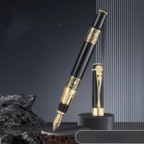 Chinese style fountain pen, practice pen, business gift, office wood grain signature pen