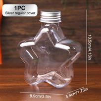 Lovely 200ML Star Plastic Bottle; Transparent Design; Ideal for Beverage Storage