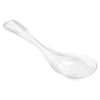 Easy To Clean Transparent Crystal Glass Spoon Exquisite Elegant Condiment Spoons Household Smooth Soup Spoons Hotel skaidri