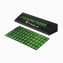 Car Logo Temporary Parking Card Magnetic Phone Number Plate For Tesla Model 3 Highland 2023 Model S Model X Model Y