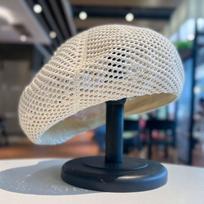 Casual Straw Woven Beret Caps Hollow Out Breathable Sunscreen Hat Anti-UV Painter Hat
