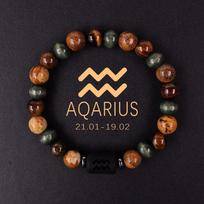 12 Constellation Bracelet Capricorn Taurus Tiger Eye Stone Natural Stone 12 Constellation Bracelet