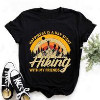 Vintage Black Oversized T-Shirt Retro Summer Surfing Hiking Print Streetwear Casual Cotton Short Sleeve Tee S