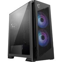 MSI MPG VELOX 300R AIRFLOW PZ PC Case, E-ATX Mid-Tower, Black, with 2 x 160mm Dual-Layer Blade Fans, Rear Connector Compatible (CS9309)