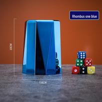 High-End Electroplated Mirror Finish Dice and Shaker Cup Set for Bars and Speakeasies