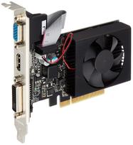 Kuroto Shikou NVIDIA GeForce GT710 Graphics Card, 2GB, Low Profile, 1-Slot Air Cooling Fan Model GF-GT710-E2GBLPP